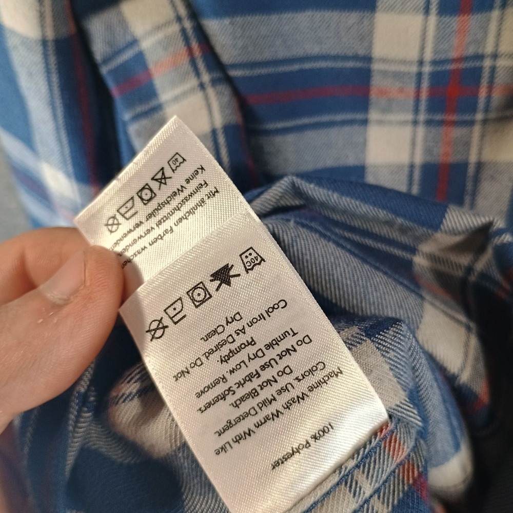 Eddie Baur Shirt Men L Travex Plaid Outdoor Button Down Long Sleeve Classic Fit - Picture 6 of 12